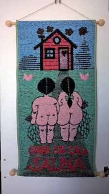 Vintage - Kuvakudos - Sauna -  40x70 cm