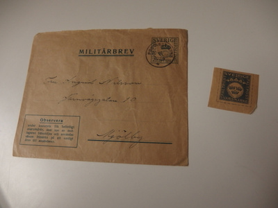 Militärbrev ja vastausmerkki x 2 , Ehiö1940 -luvulta