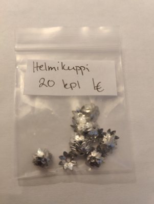 Helmikuppeja 8mm. 20 kpl.