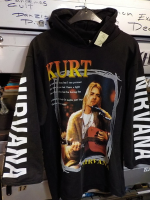 NIRVANA KURT COBAIN VERY RARE HUPPARI 90-LUVULTA KOKO L