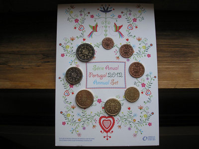 PORTUGALI 2012 rahasarja 1c-2e FDC