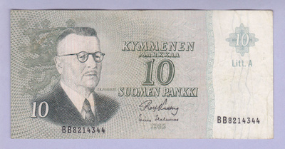 10 mk v.1963 Litt. A P-104 (Kullberg-Helenius)