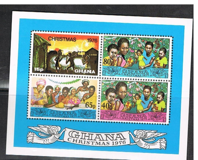 Ghana 1976 - Joulu Christmas ++ blokki