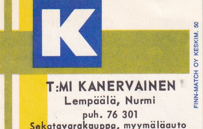 Lempäälä, Nurmi. T:mi Kanervainen    7/3