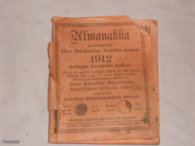 huuda syntymävuotesi almanaka 1912