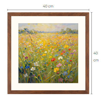Uusi uniikki kesämaisema art print taulu 40 cm x 40 cm