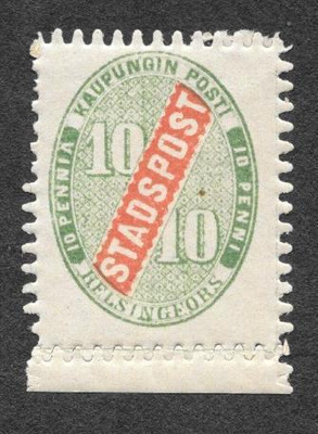 Helsingin kaupunginposti 1866 10p (LAPE 1B) **