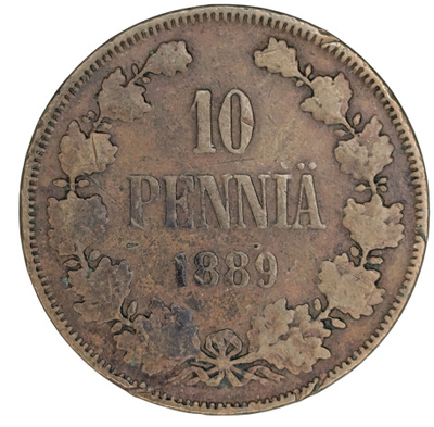 10 Penniä 1889