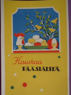 Etel Raivio pääsiäispöytä katettu