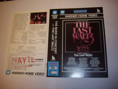 Vhs kansipaperi Fix - THE BAND IN CONCERT - THE LAST WALTZ