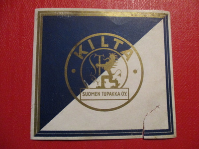TUPAKKA ETIKETTI KILTA SUOMEN TUPAKKA O.Y (AB8)
