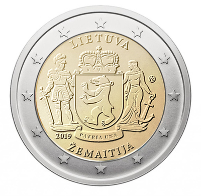 ** LIETTUA 2€ 2019 Zemaitija pillerissä **