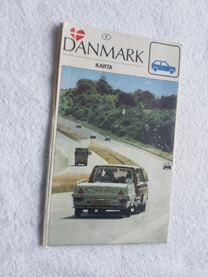Vintage Danmark kartta 1988