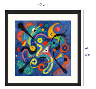 Uusi uniikki abstrakti art print taulu 40 cm x 40 cm