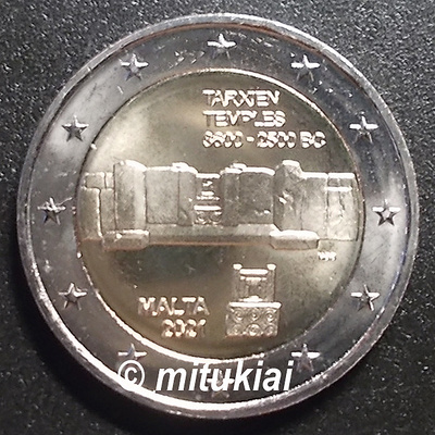 Malta 2 € 2021 juhlaraha Tarxien, UNC