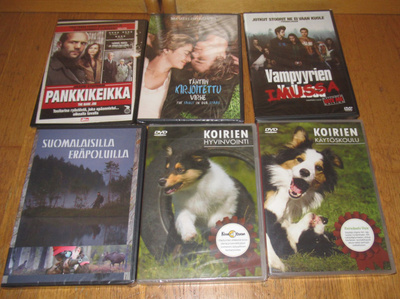 6 kpl:n paketti uusia dvd-elokuvia kerralla