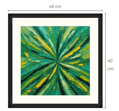 Uusi abstrakti Art Print paspis & kehys 40 cm x 40 cm