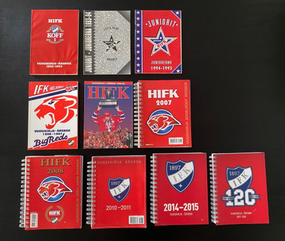 HIFK kausikirjoja vuosilta 1992-2017