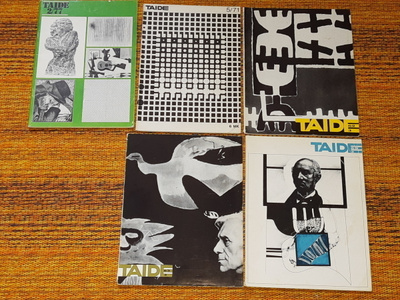 Taide lehti 4kpl 1962-1977  Helge Riskula ,  Jukka Mäkelä ..