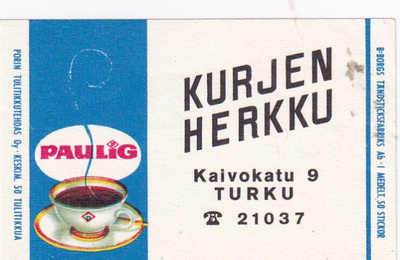 Turku, Kurjen Herkku , Paulig     7/3