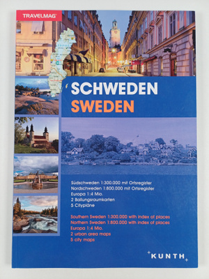 Schweden / Sweden / Ruotsi, 1.300 000, 1:800 000 tiekarta...