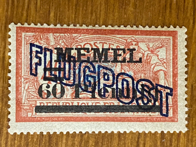 SAKSA 1921 MEMEL LENTOPOSTI**