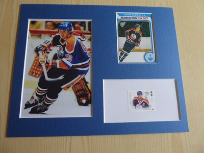 Wayne Gretzky kuva kortti ja postimerkki paspiksessa