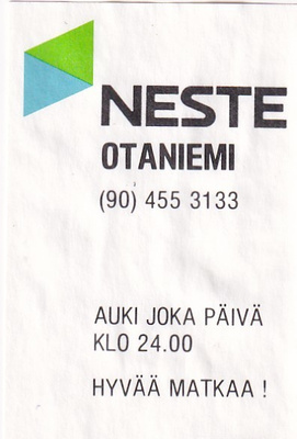 Otaniemi . NESTE   7/8