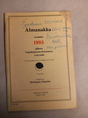 huuda syntymävuotesi almanakka 1985
