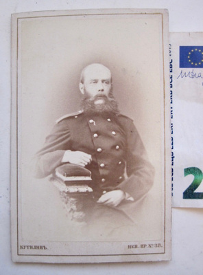 CDV Valokuva Venäjän Armeijan Suomalainen Upseeri 1870-l