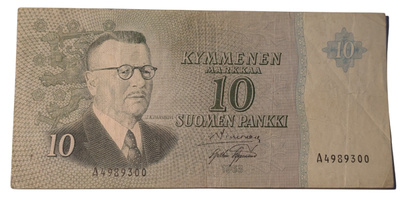 10 Markkaa 1963 ilman Litt A4989300
