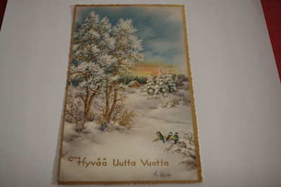 Joulukortti 1960-luvun alusta