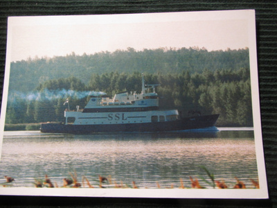 M/S Aspö. Laivapostikortti