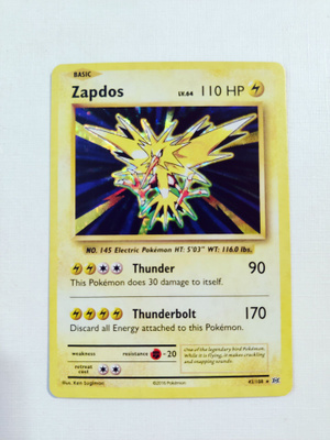 Zapdos 42/108 XY Evolutions Holo Rare