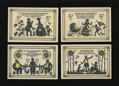 Saksa Notgeld 4 x 50 Pfg, Köstritz 1921