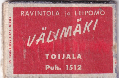 Toijala, Ravintola ja Leipomo   Välimäki     s33
