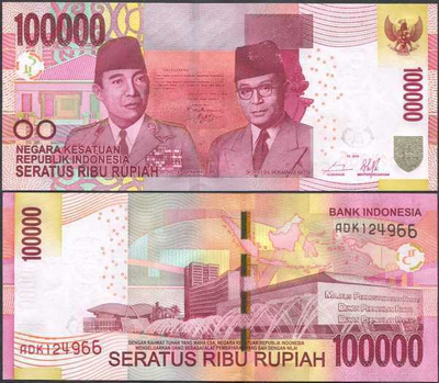 Indonesia 100000 Rupiah 2015 (P-153Ab) UNC