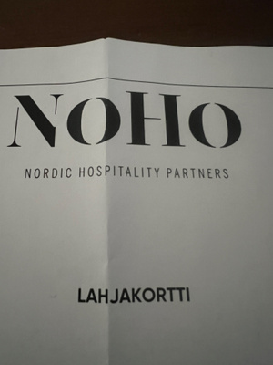Noho ravintolaketjun 50eur lahjakortti