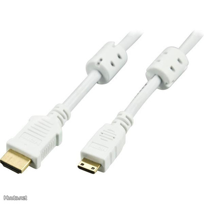 Deltaco HDMI - Mini HDMI Kaapeli, 4K, valkoinen, 1m *UUSI*