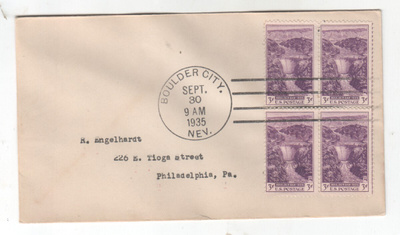 USA FDC 1935 Boulder Dam
