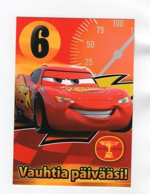 °°VAUHTIA PÄIVÄÄSI! ...6-v°° -KORTTI /CARS...Disney
