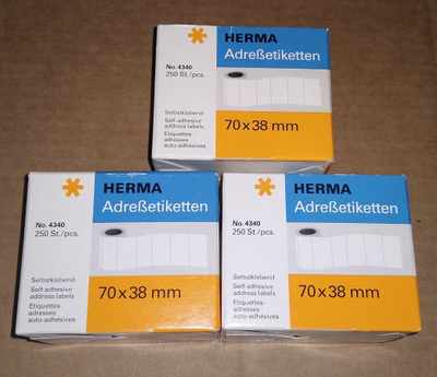 HERMA ADDRESS LABELS 70 X 38 MM OSOITETARROJA