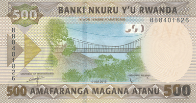 Rwanda 500 Francs 2019 PNew #491