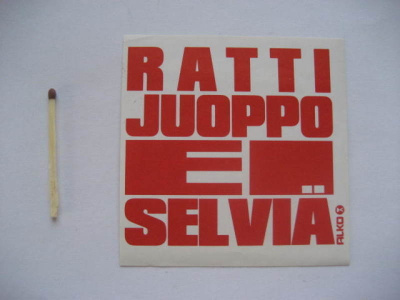 RATTIJUOPPO EI SELVIÄ ALKO VANHA TARRA #