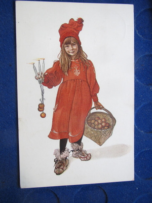 Brita som Idun. Carl Larsson. Postikortti.