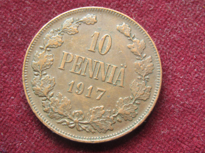 10 penniä 1917 II
