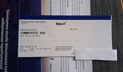 Pääsylippu TAMMERFEST 2026 - 3 päivää