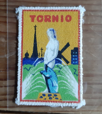 Tornio vintage kangasmerkki harvinainen