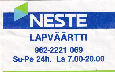 Lapväärtti , NESTE   6/8
