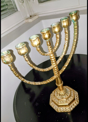 Antiikki 6-Haara Menorah Venäjä 1900-alku
